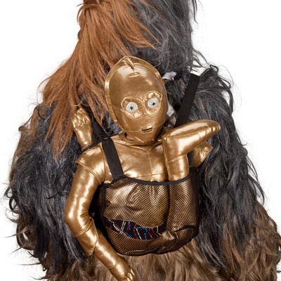 Morral C3P0 desarmado y un bolso para dormir Tauntaun, para fanáticos de Star Wars