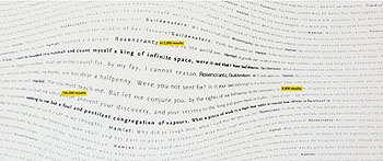 Ejemplos de Processing, Shakespeare según el software